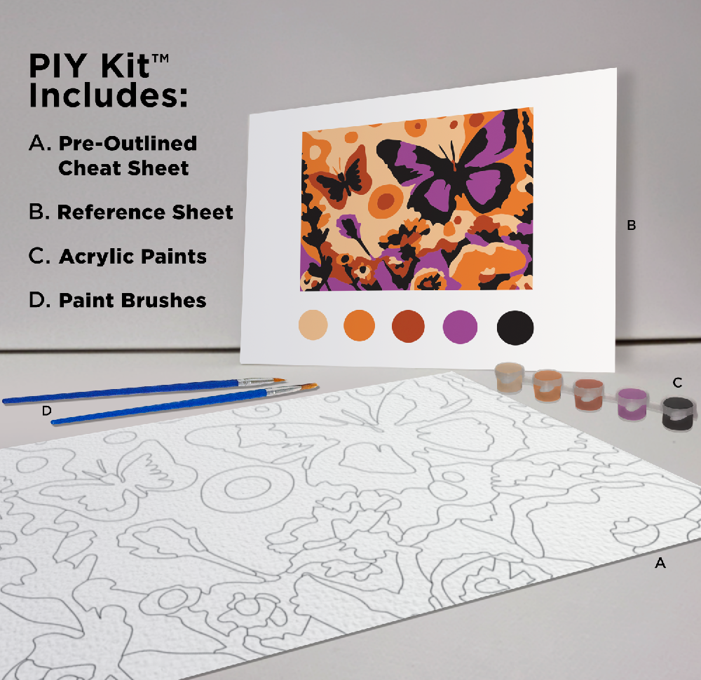 FREE Butterfly Garden Paint-It-Yourself (P.I.Y.) Kit