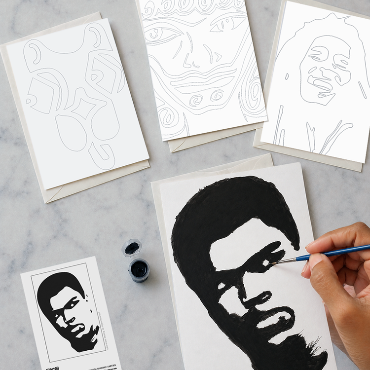 Silhouette Painting Card Kits