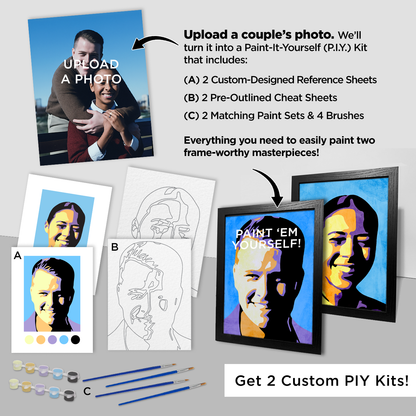 Custom Couple's Paint-It-Yourself (P.I.Y.) Kit