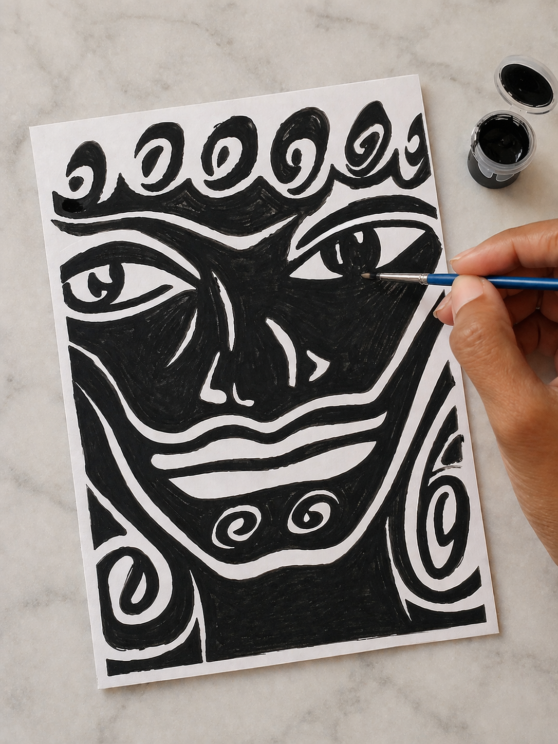 Greek God Silhouette Painting Card Kit