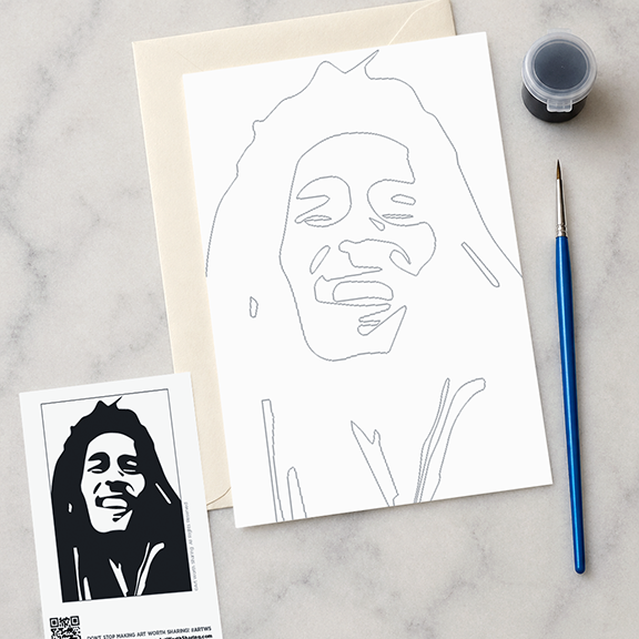 Marley Silhouette Painting Card Kit