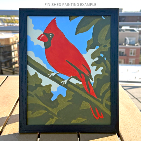 Red Cardinal | Paint by Color Kit