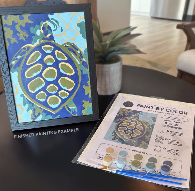 Sea Turtle | Paint by Color Kit