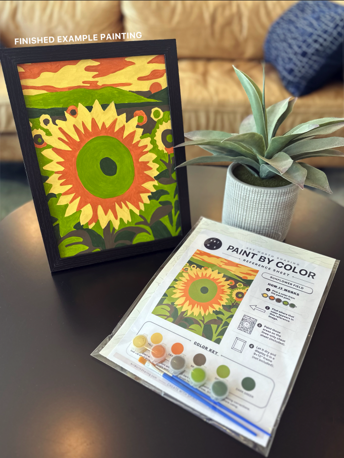 Sunflower Field | Paint by Color Kit