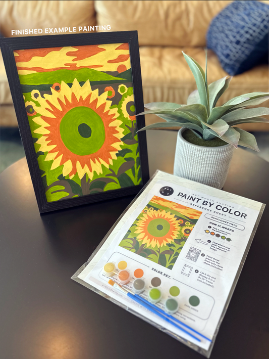 Sunflower Field | Paint by Color Kit