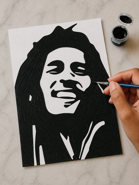 Marley Silhouette Painting Card Kit